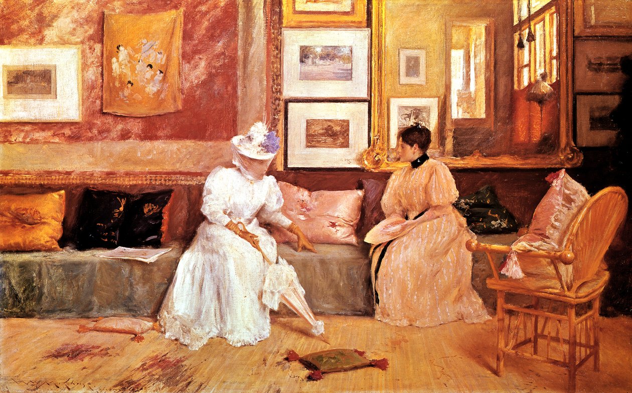 Een Vriendelijke Oproep, 1895 door William Merritt Chase