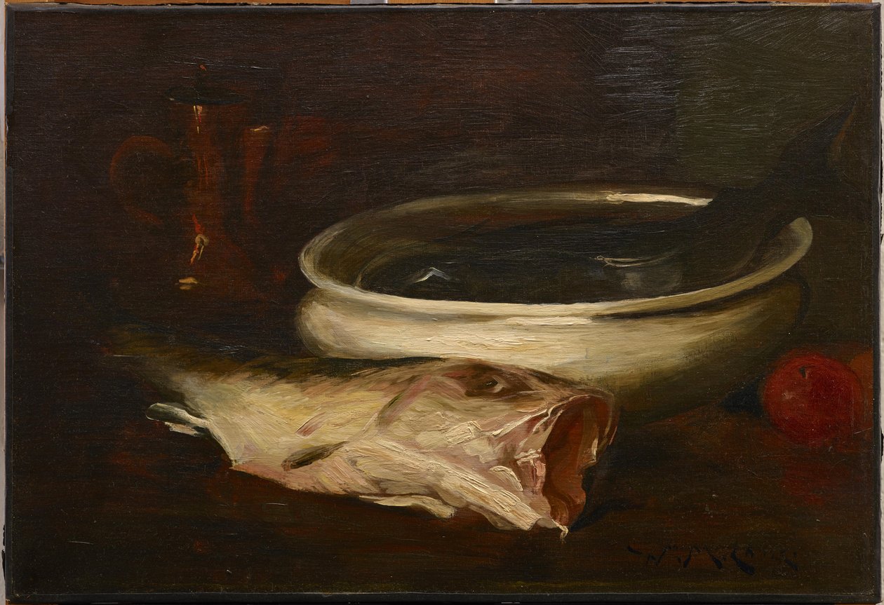 Vis en stilleven door William Merritt Chase