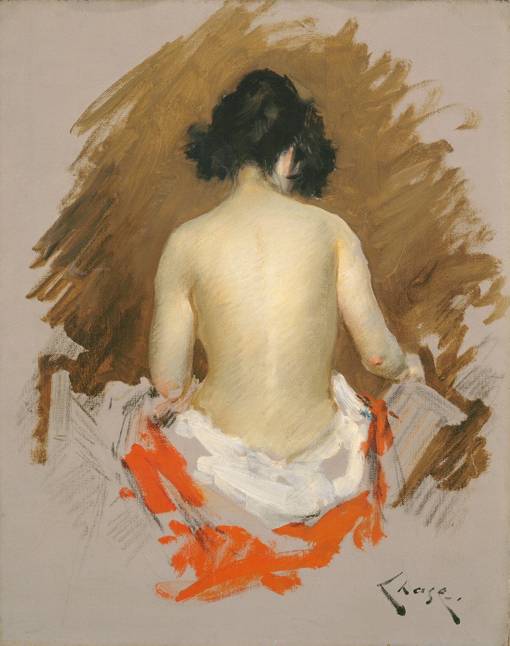 Naakt, ca. 1901 door William Merritt Chase