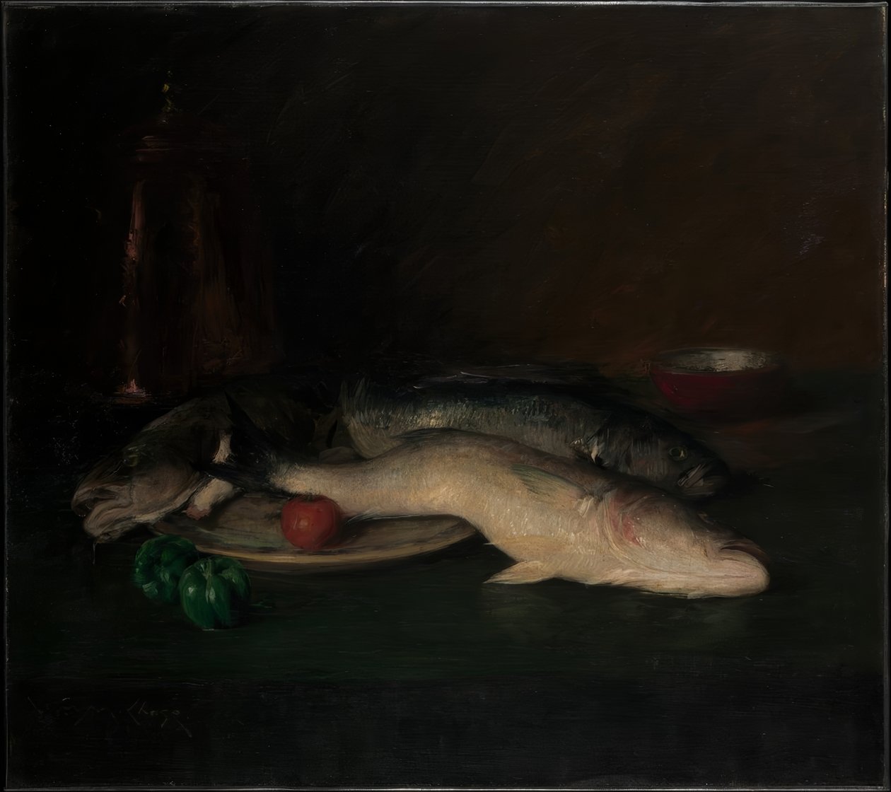 Stilleven: Vis door William Merritt Chase