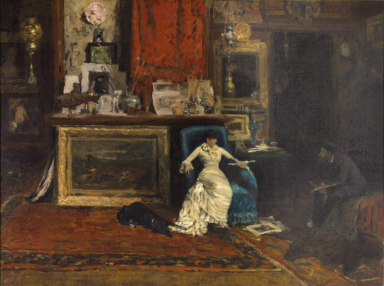 De Tenth Street Studio door William Merritt Chase