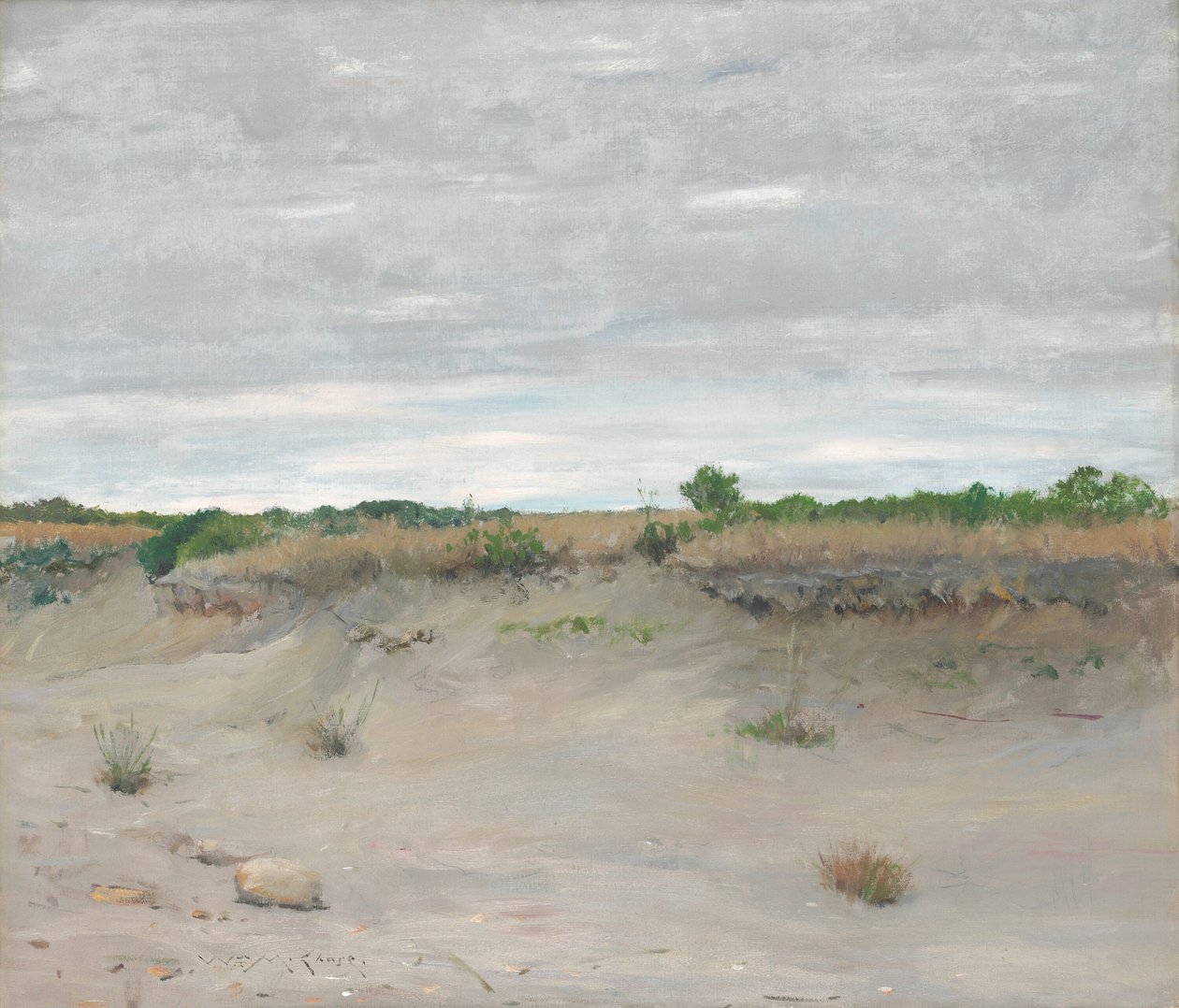 Windverwaaide Zanden door William Merritt Chase