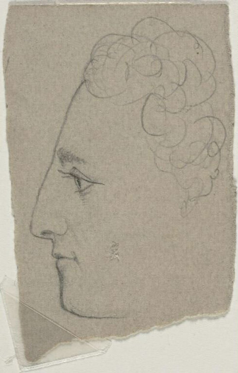Profielschets door William Michael Harnett