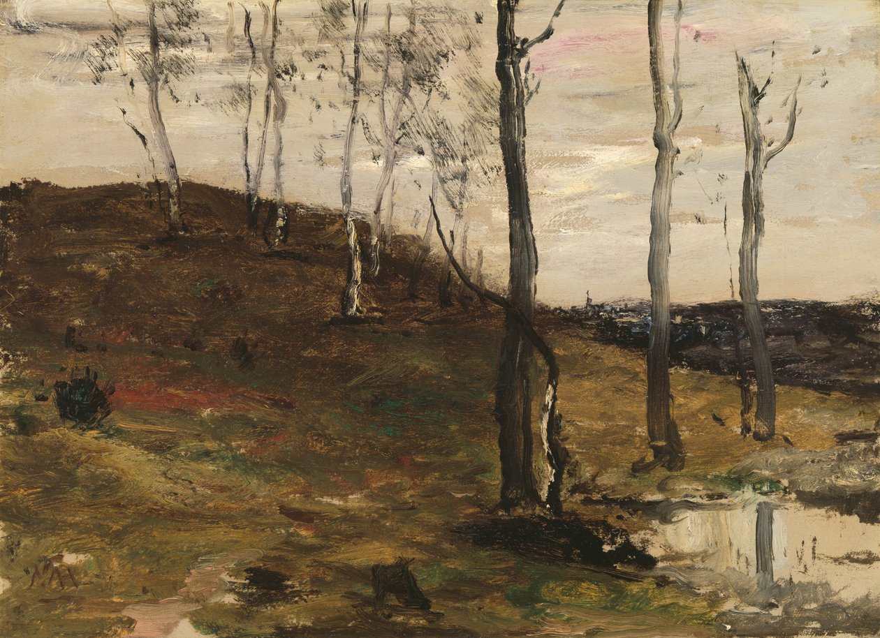 Heuvel met bomen, 1872-1878 door William Morris Hunt