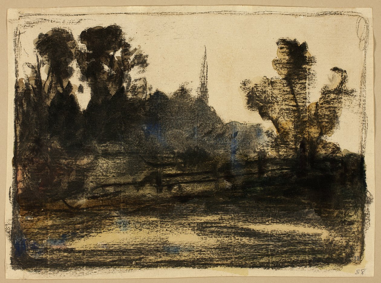 Landschap door William Morris Hunt