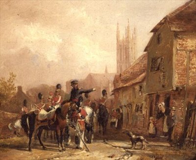 Inkwartiering van troepen door William Mulready