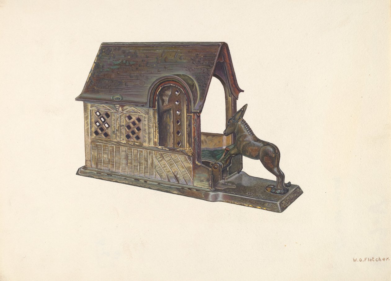 Speelgoedbank, ca. 1940 door William O. Fletcher