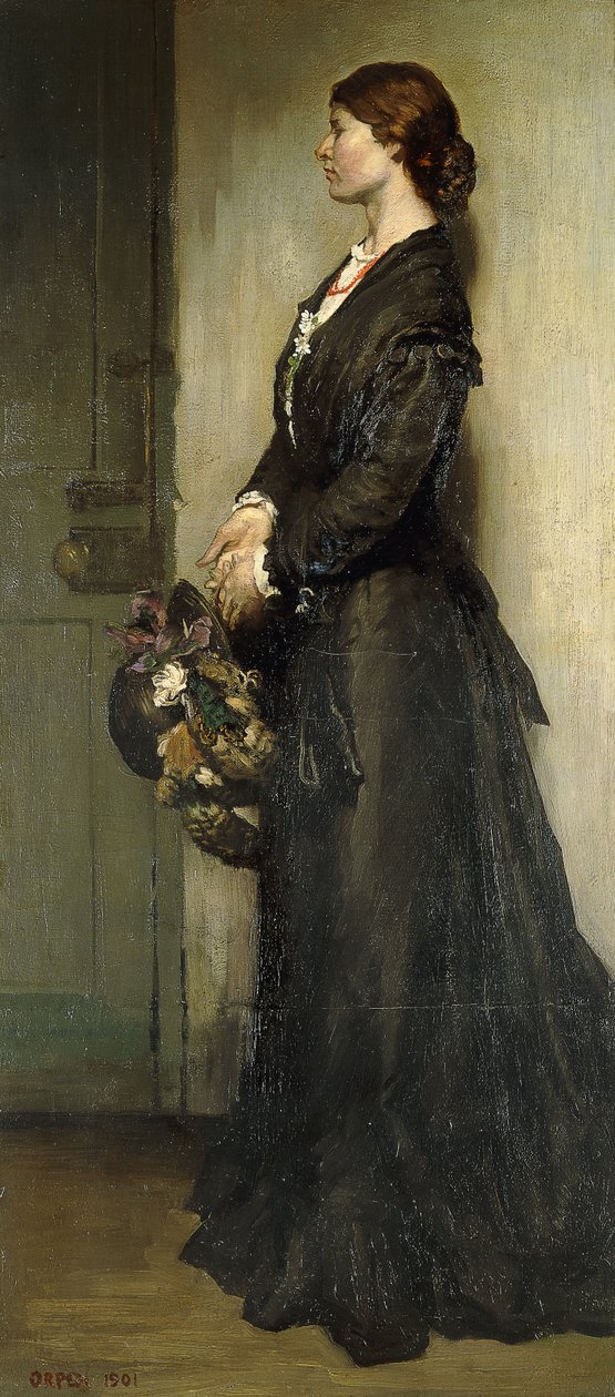 De dame in het zwart, 1901 door William Orpen