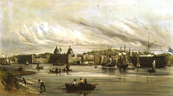 Greenwich en de Dreadnought door William Parrott