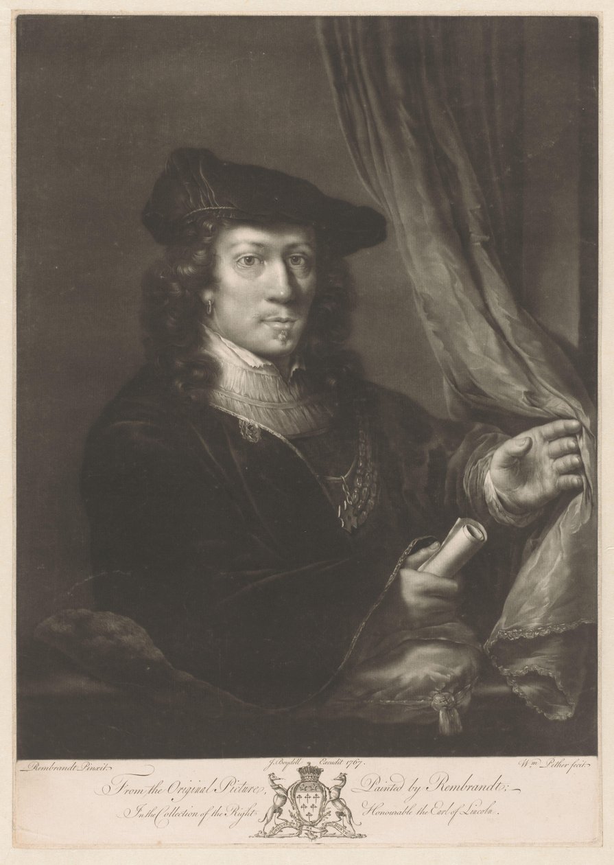 Portret van een onbekende man door William Pether
