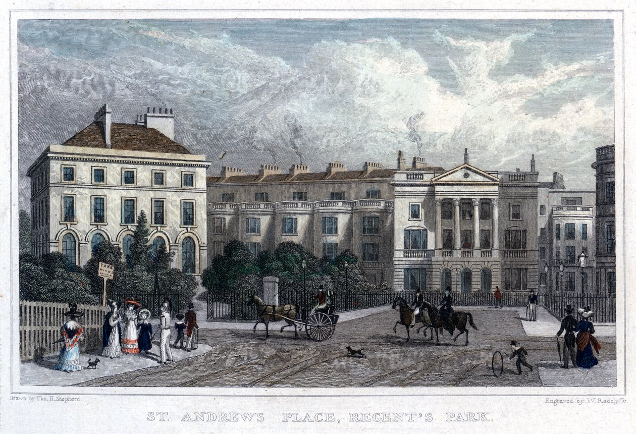 St Andrews Place, Regents Park, Londen door William Radclyffe