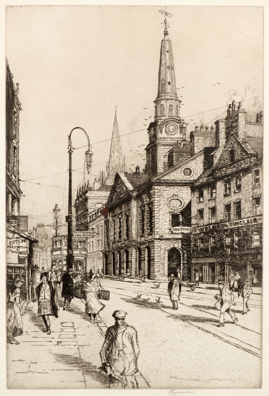 Het oude stadhuis, Dundee, ca. 1930 door William Renison