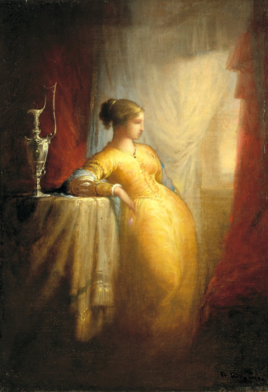 Bij het Raam, ca. 1870 door William Rimmer