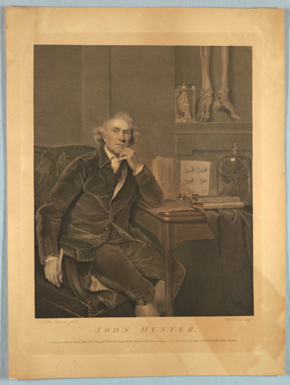 Portret van John Hunter door William Sharp