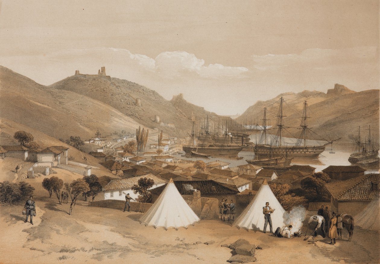 Balaclava. Uitzicht op de Zee door William Crimea Simpson