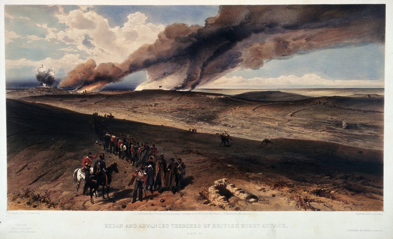De Redan en de Britse loopgraven door William Crimea Simpson