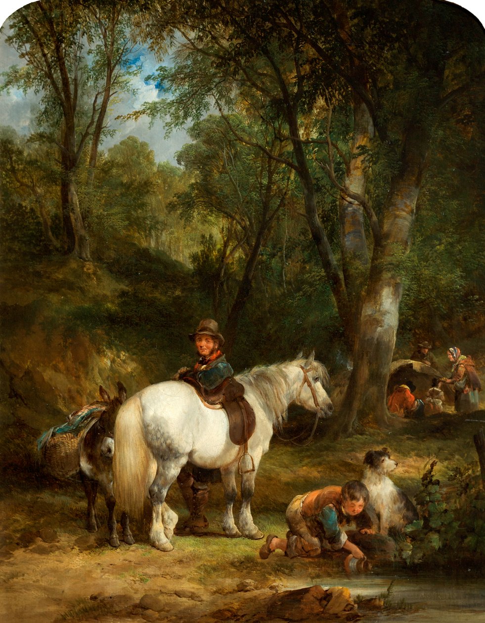 Zigeunerkamp door William Snr. (circle of) Shayer