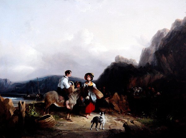 Kustlandschap door William Snr. Shayer