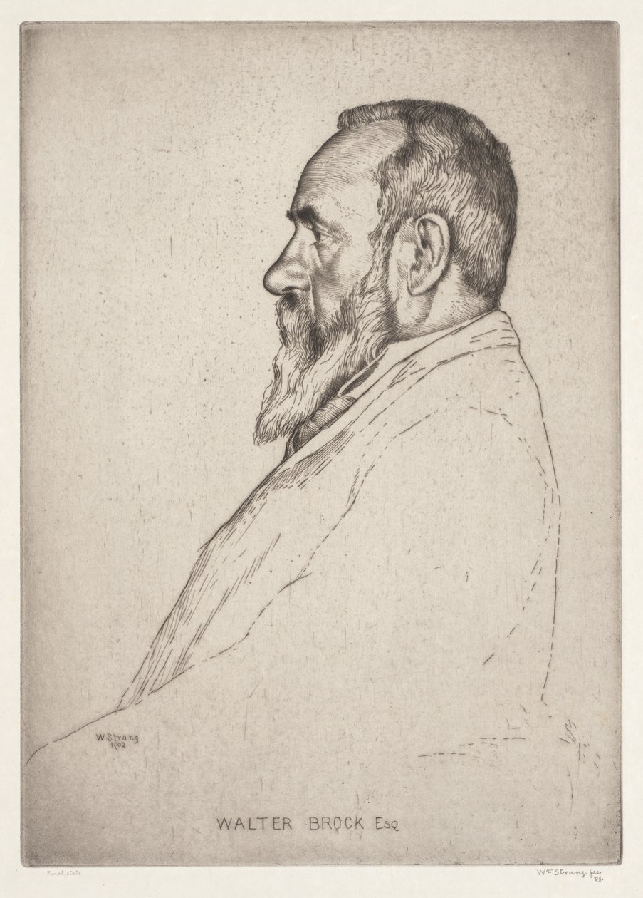 Portret van Walter Brock door William Strang