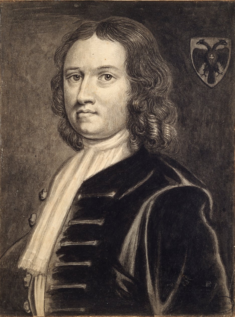 Zelfportret, 1700-1740 door William Stukeley