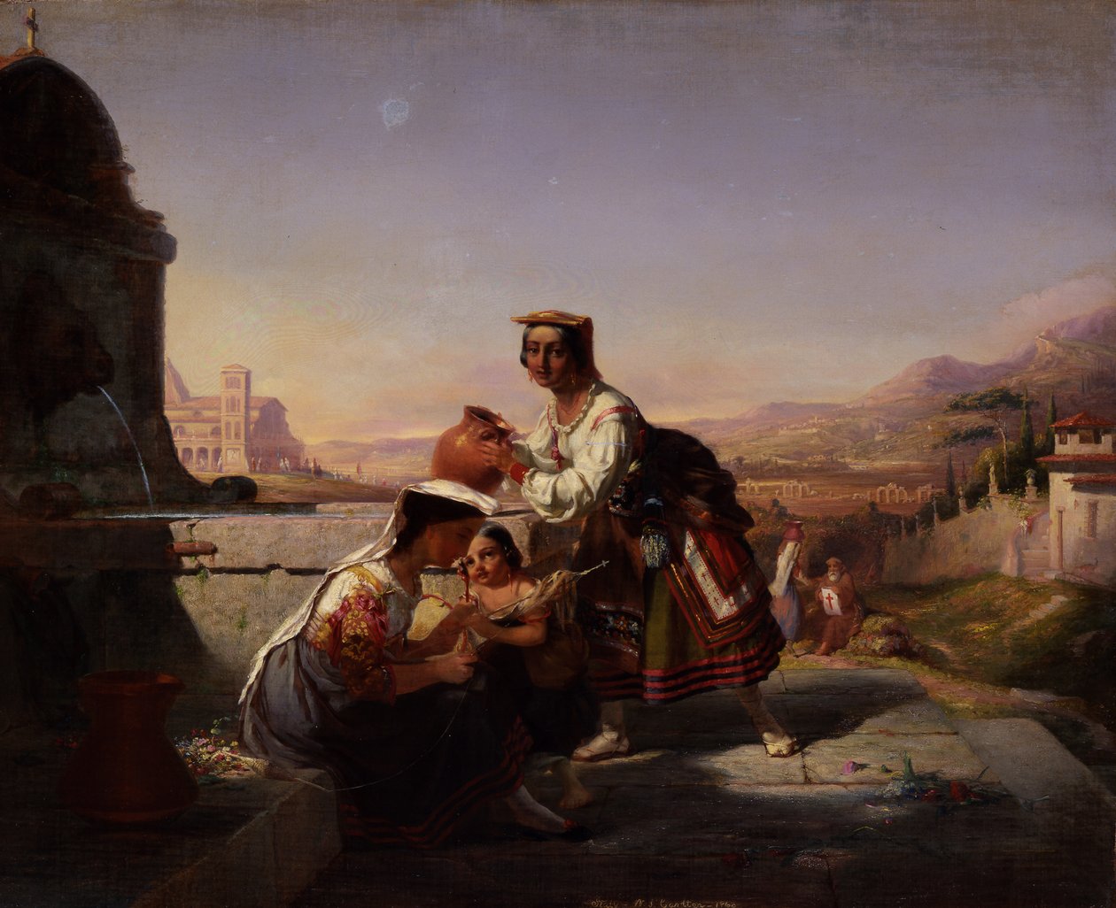 Italiaanse scène door William Tolman Carlton