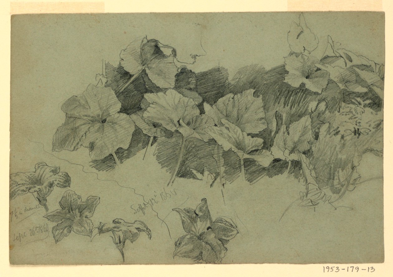 Studie van Bladgroen door William Trost Richards