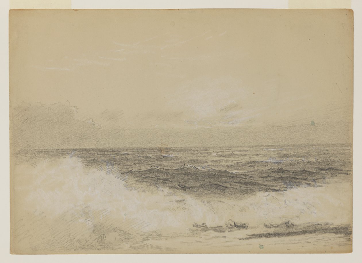Studie van golven door William Trost Richards