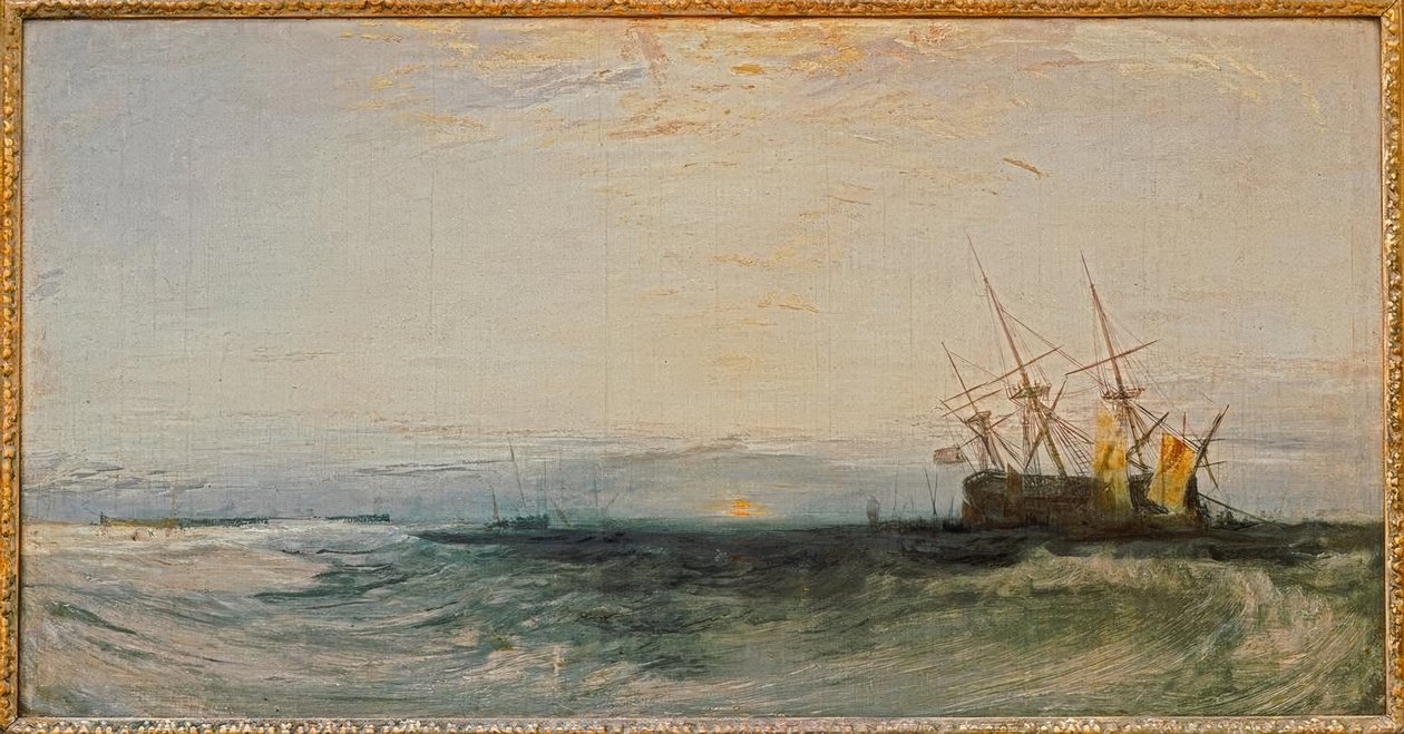 Een schip aan de grond door Joseph Mallord William Turner