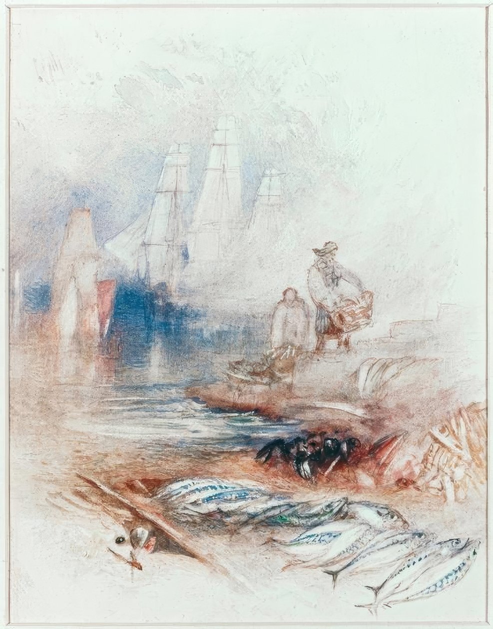 Makreel op het strand door Joseph Mallord William Turner