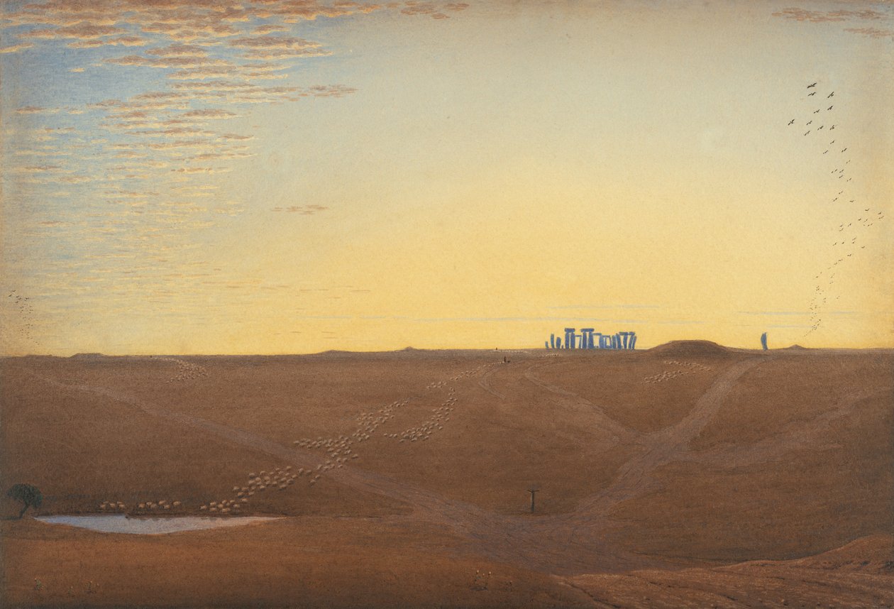 Stonehenge - Schemering door William Turner of Oxford