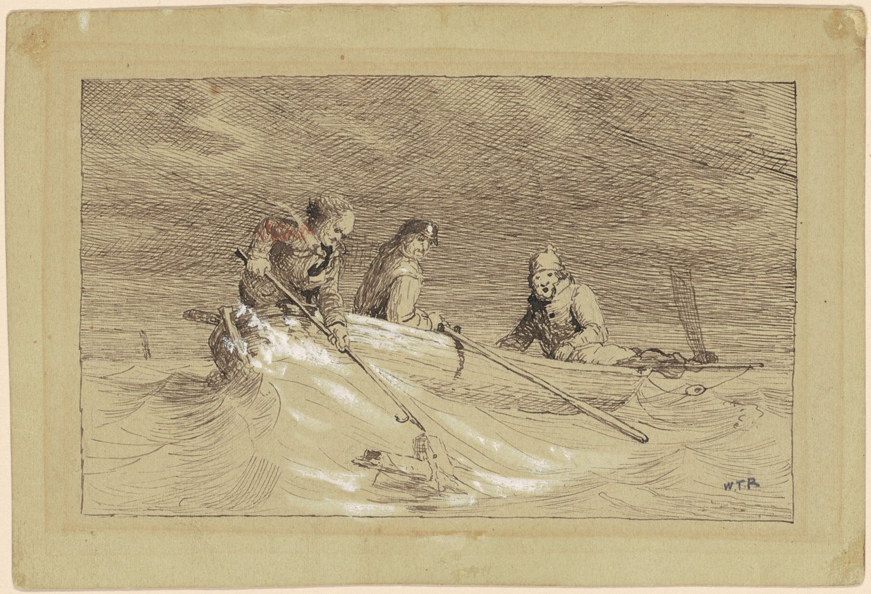 Studie voor "Shad Fishing" door William Tylee Ranney