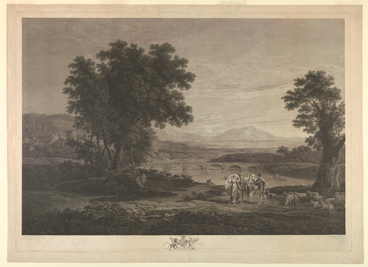 Jacob en Laban (Il Ponti) door William Woollett