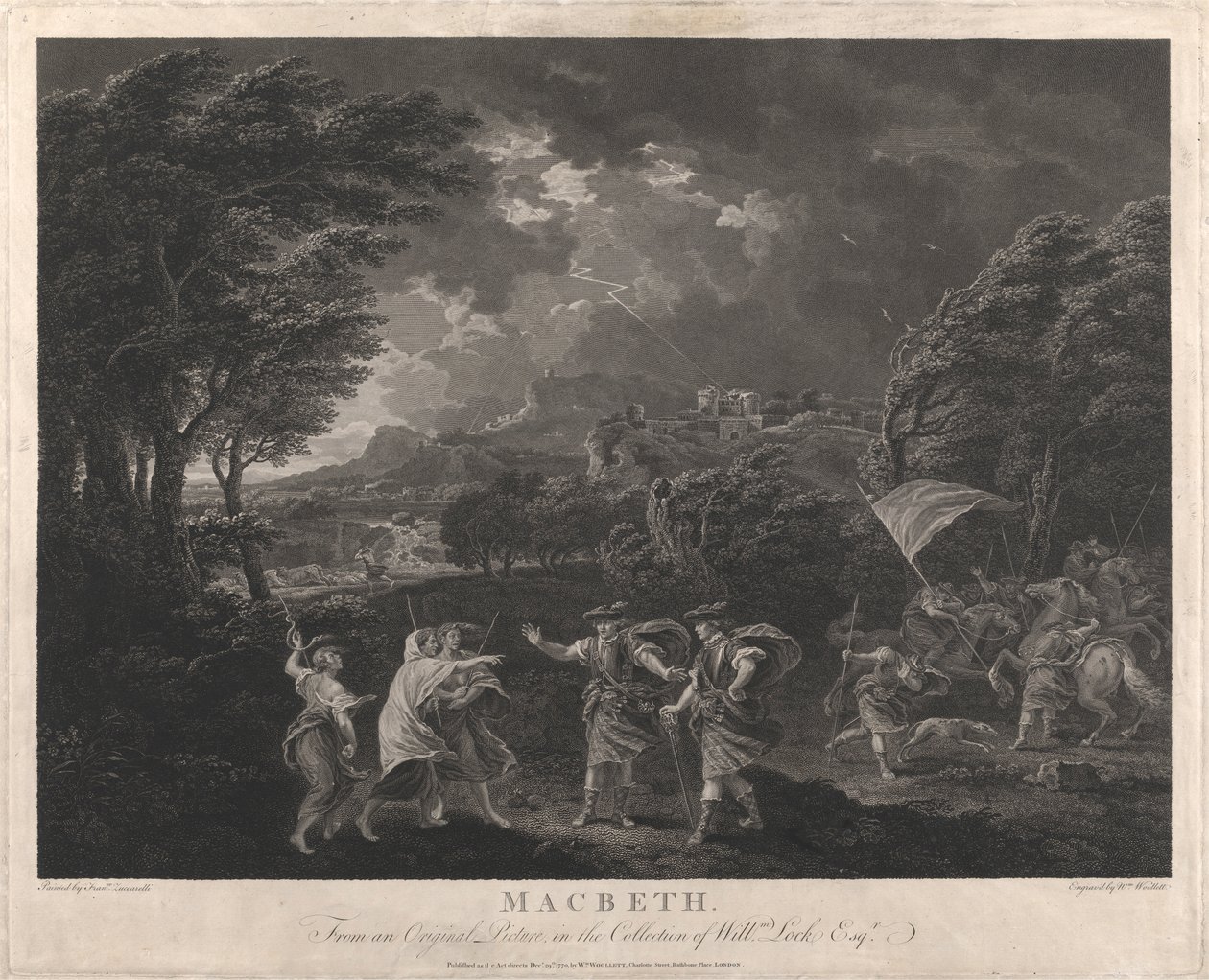 Macbeth en de Heksen door William Woollett