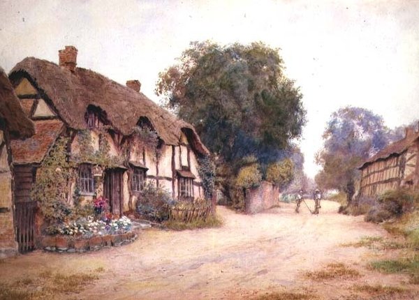 Roddelen, het dorpsstraatje door Wilmot R.W.S. Pilsbury