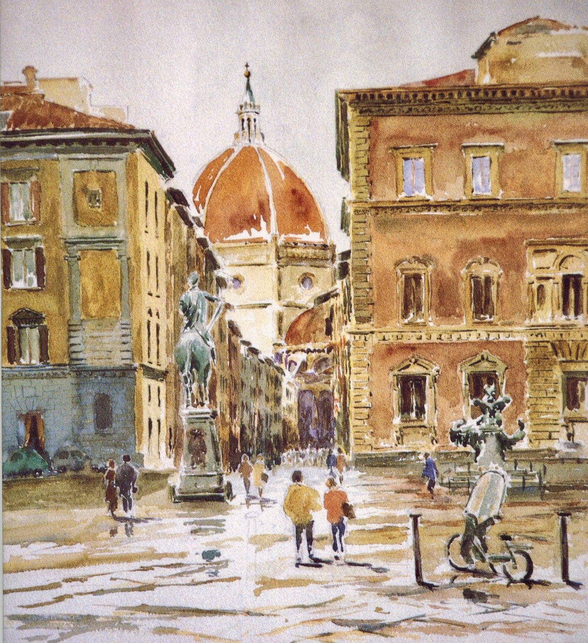 206 Piazza SS Annunziata, regen trekt weg door Wilson Clive