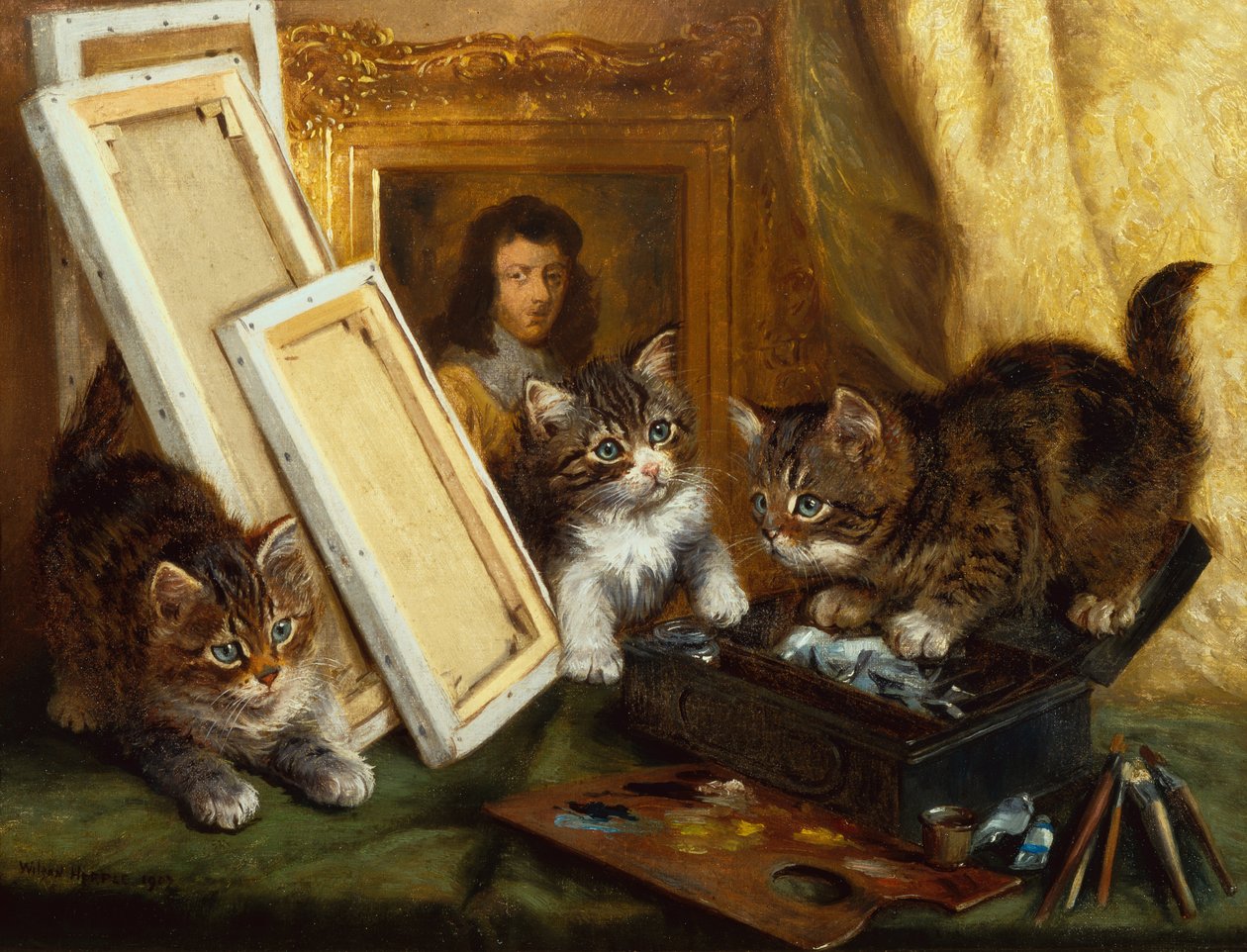 De kittens van de kunstenaar door Wilson Hepple
