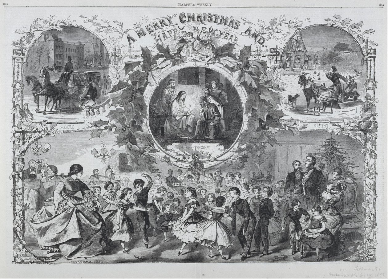 Een Vrolijk Kerstfeest en Gelukkig Nieuwjaar door Winslow Homer