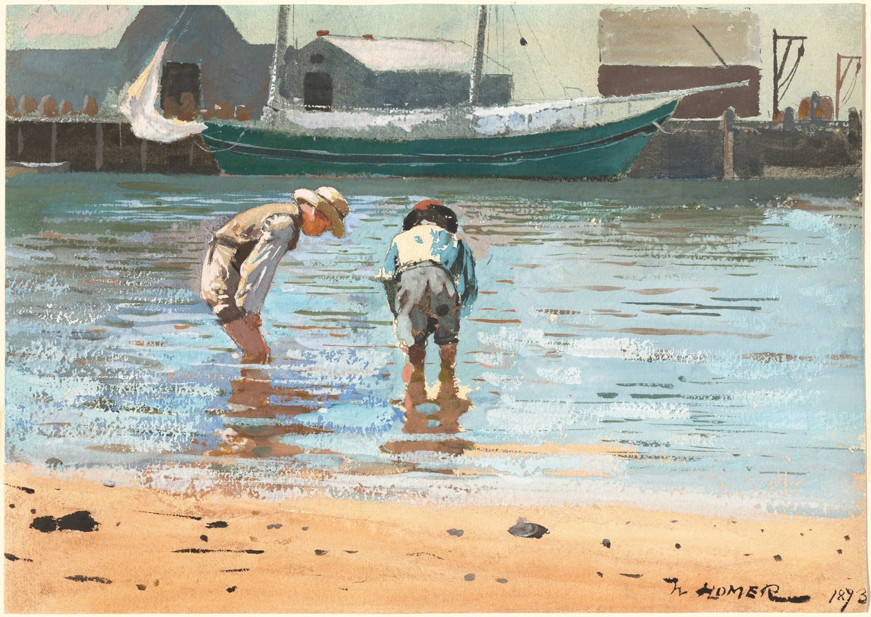 Jongens Wadend door Winslow Homer