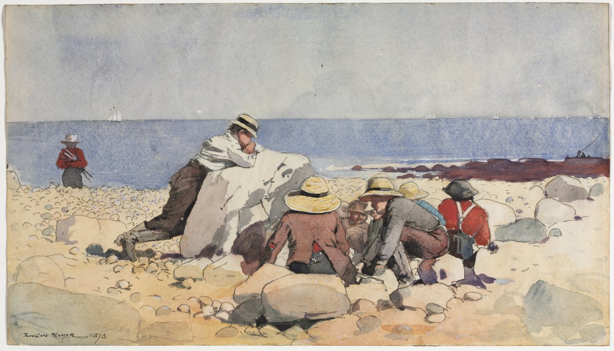 Een Clam-Bake door Winslow Homer