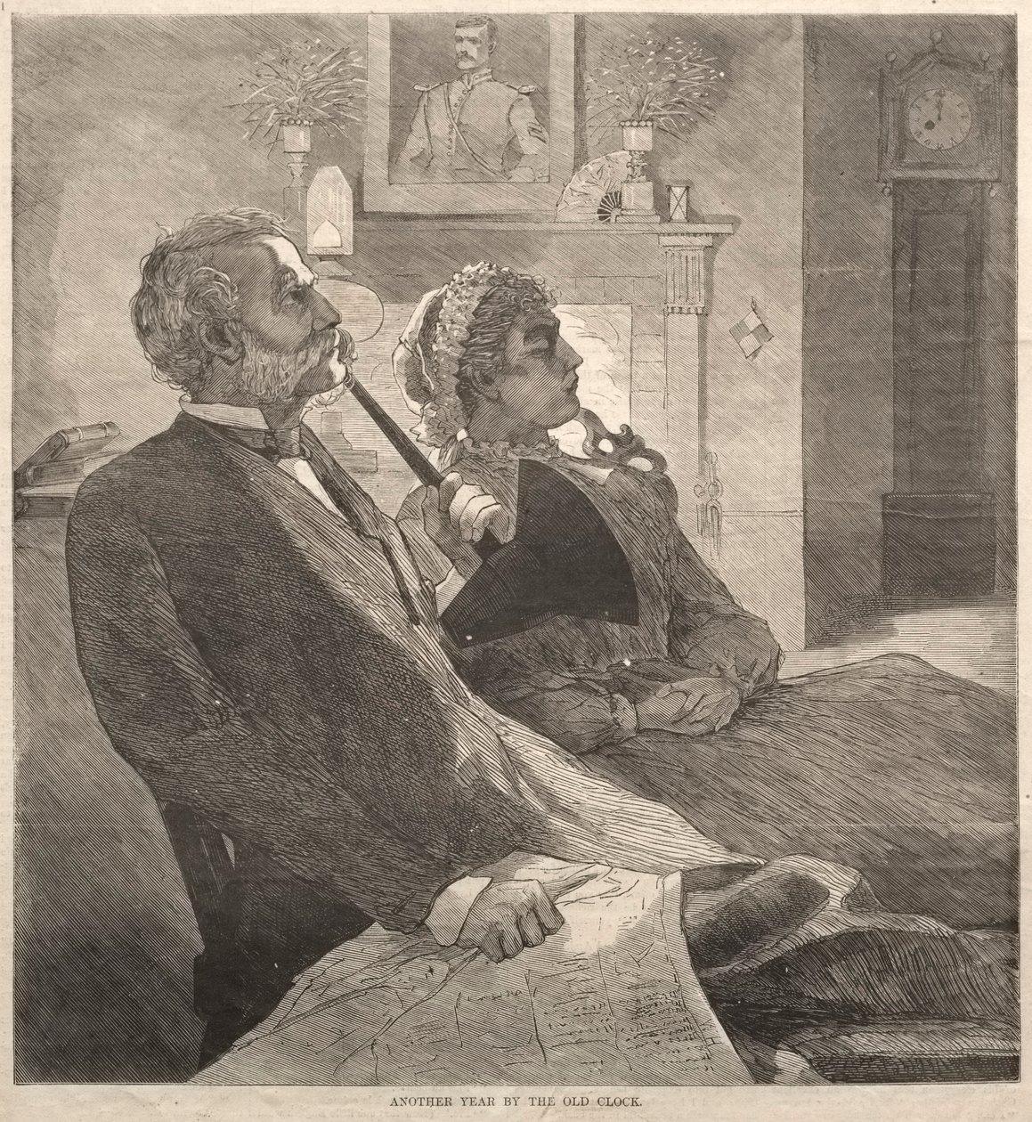 Weer een jaar bij de oude klok door Winslow Homer
