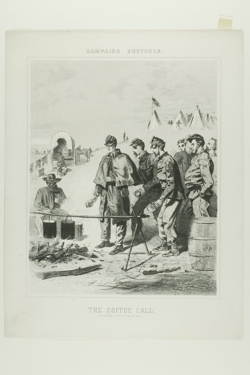 Campagne Schetsen: Koffiegesprek door Winslow Homer