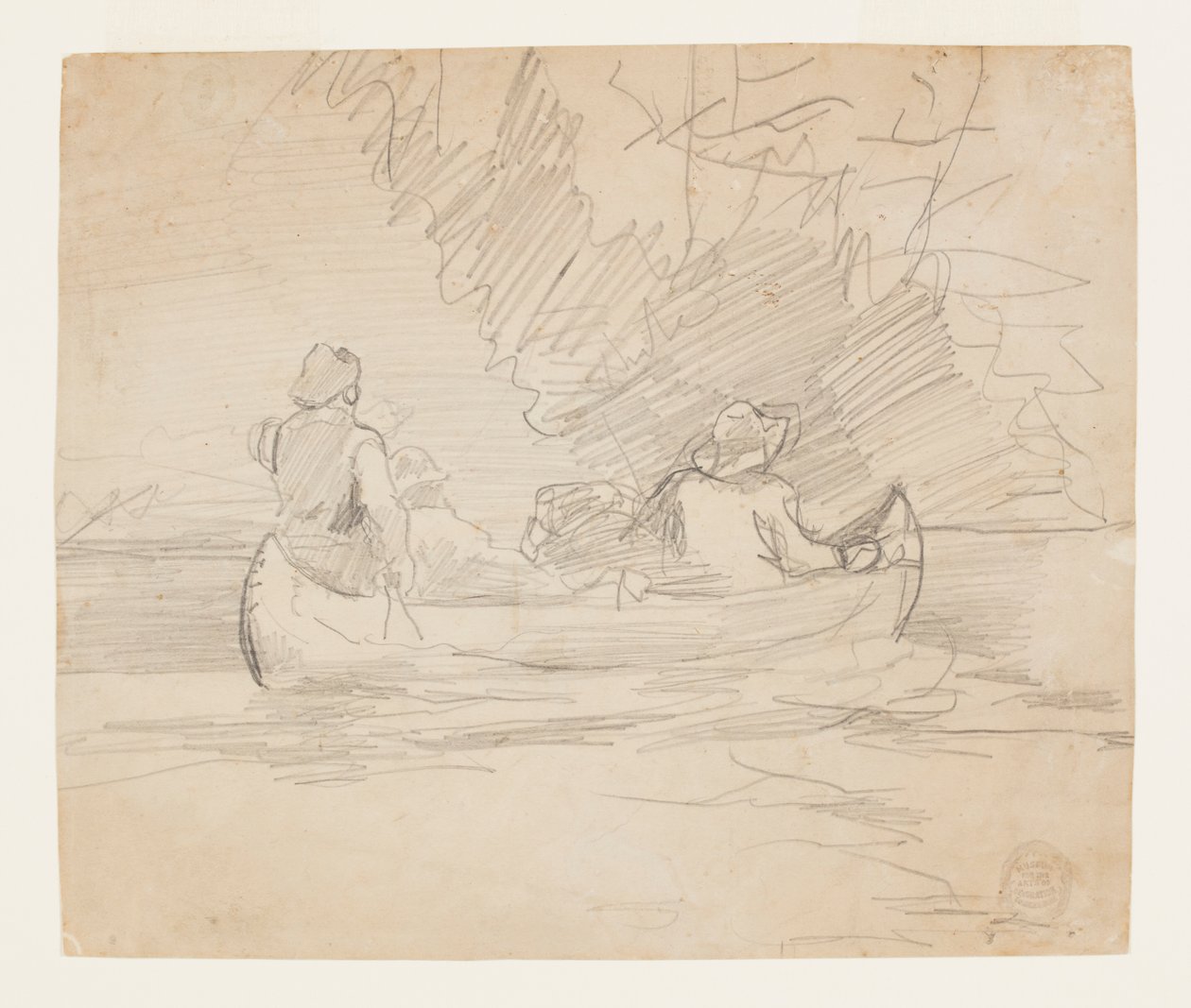 Kano met drie mannen door Winslow Homer