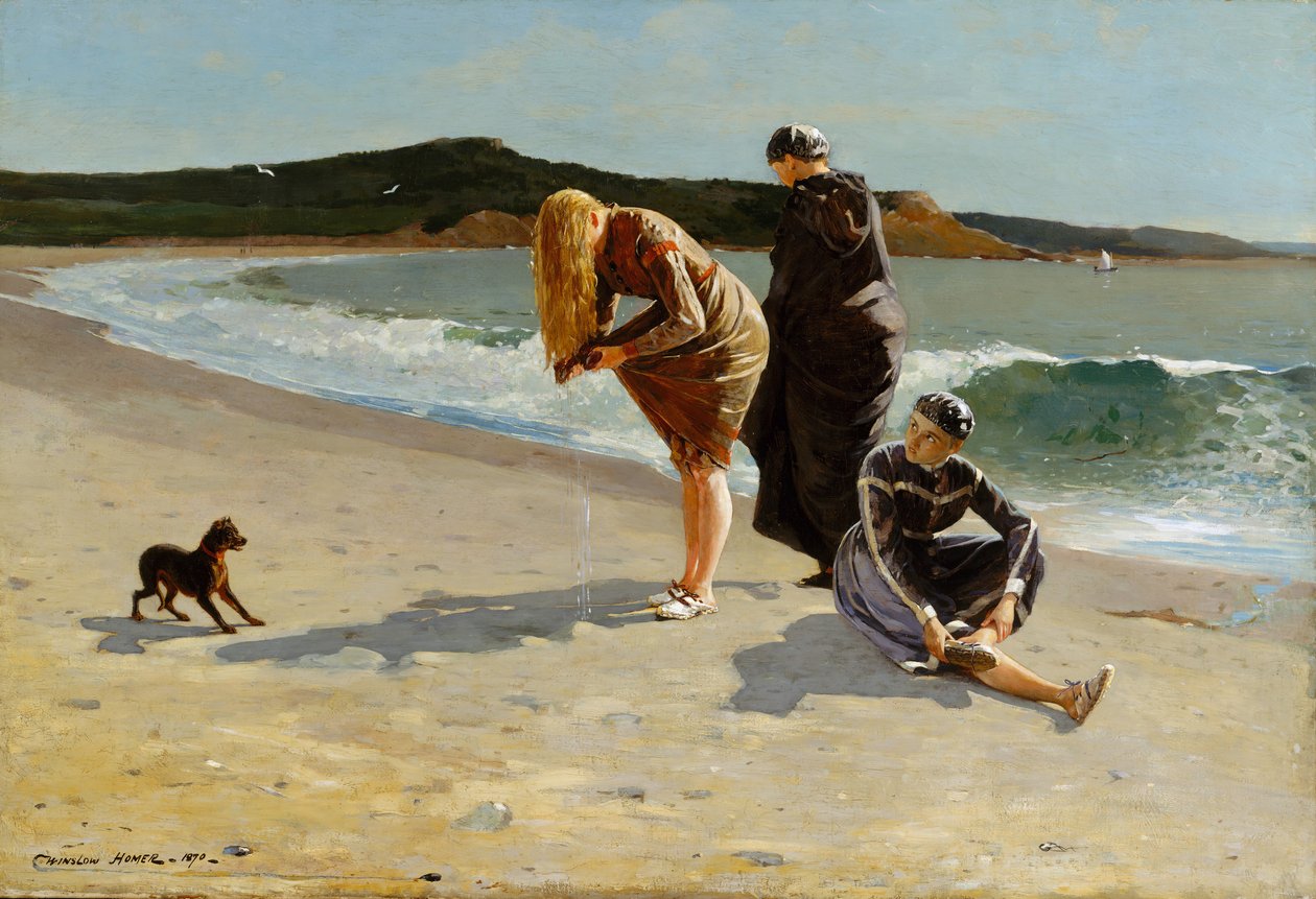 Eagle Head, Manchester, Massachusetts Hoogwater, 1870 door Winslow Homer