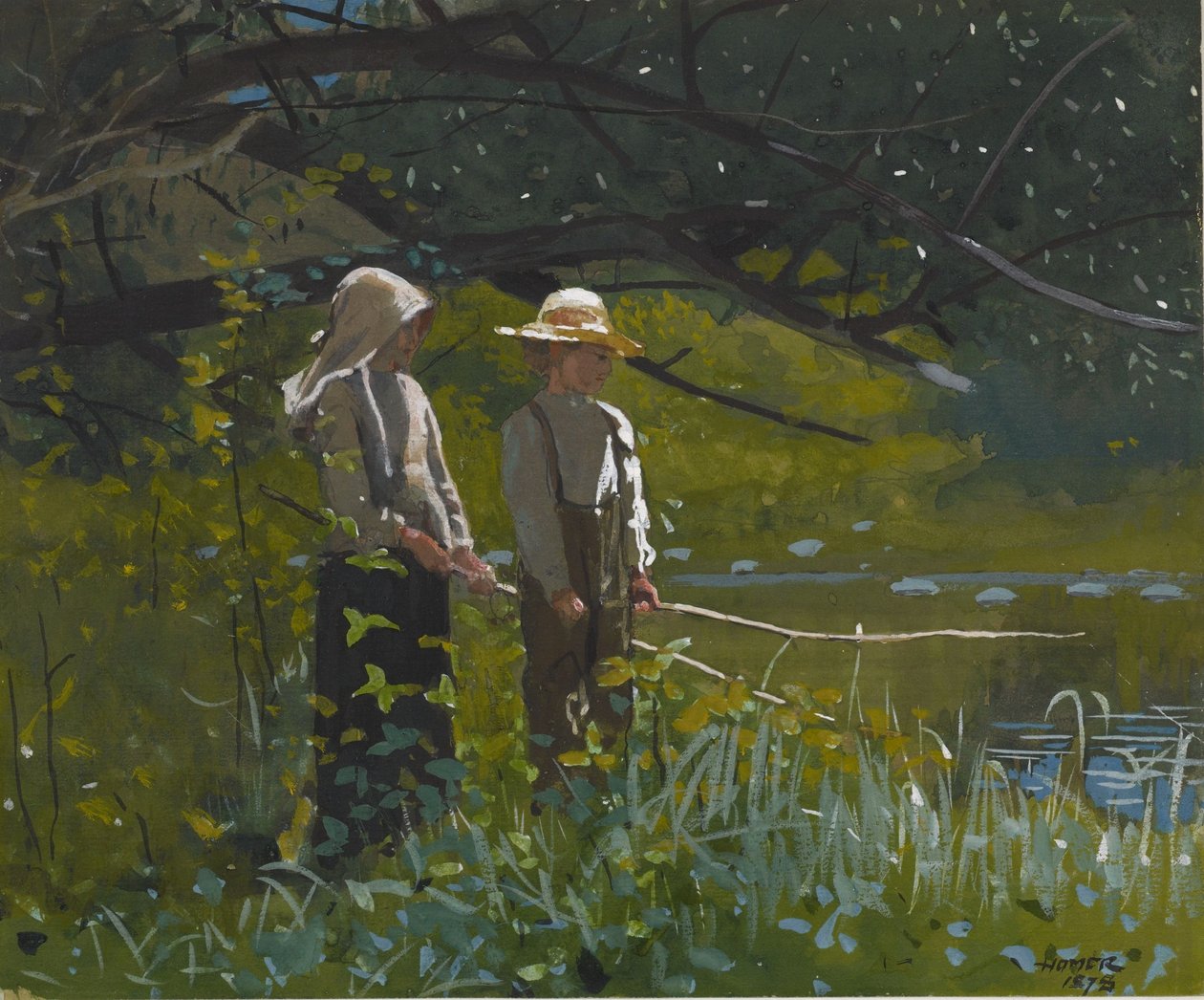 Vissen door Winslow Homer
