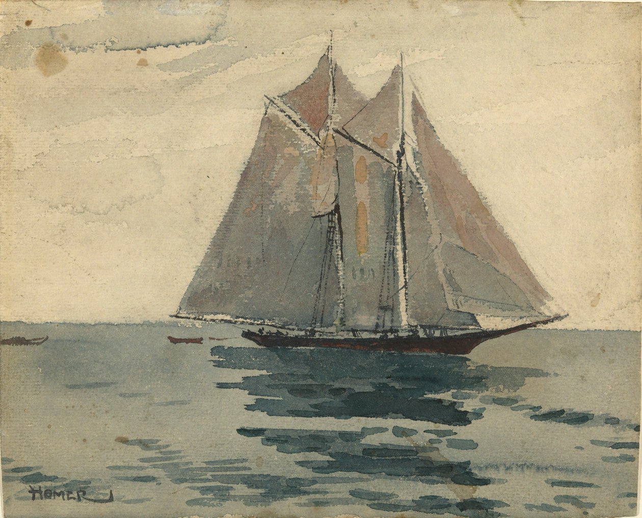 Gloucester Schooner door Winslow Homer