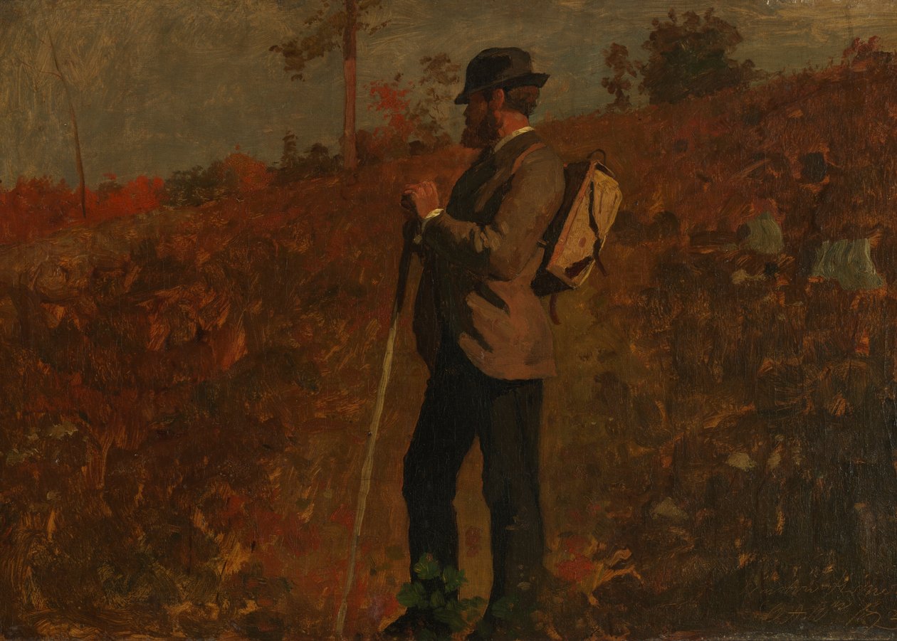 Man met een Rugzak door Winslow Homer