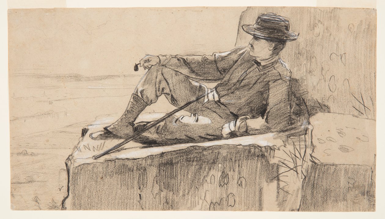 Bergbeklimmer rustend door Winslow Homer