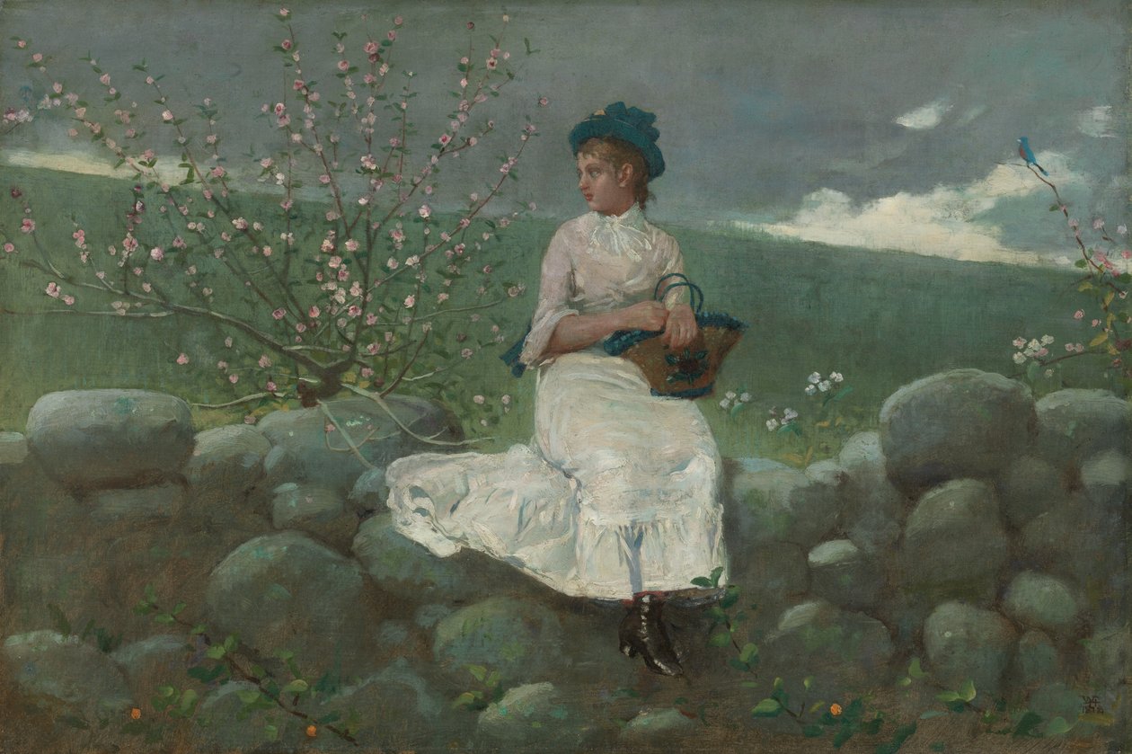 Perzikbloesems door Winslow Homer
