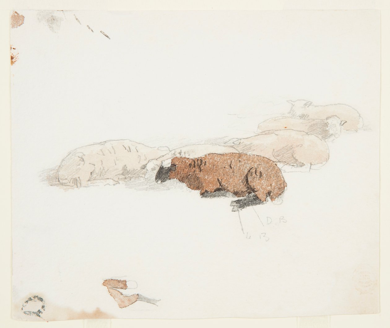 Rustende schapen door Winslow Homer