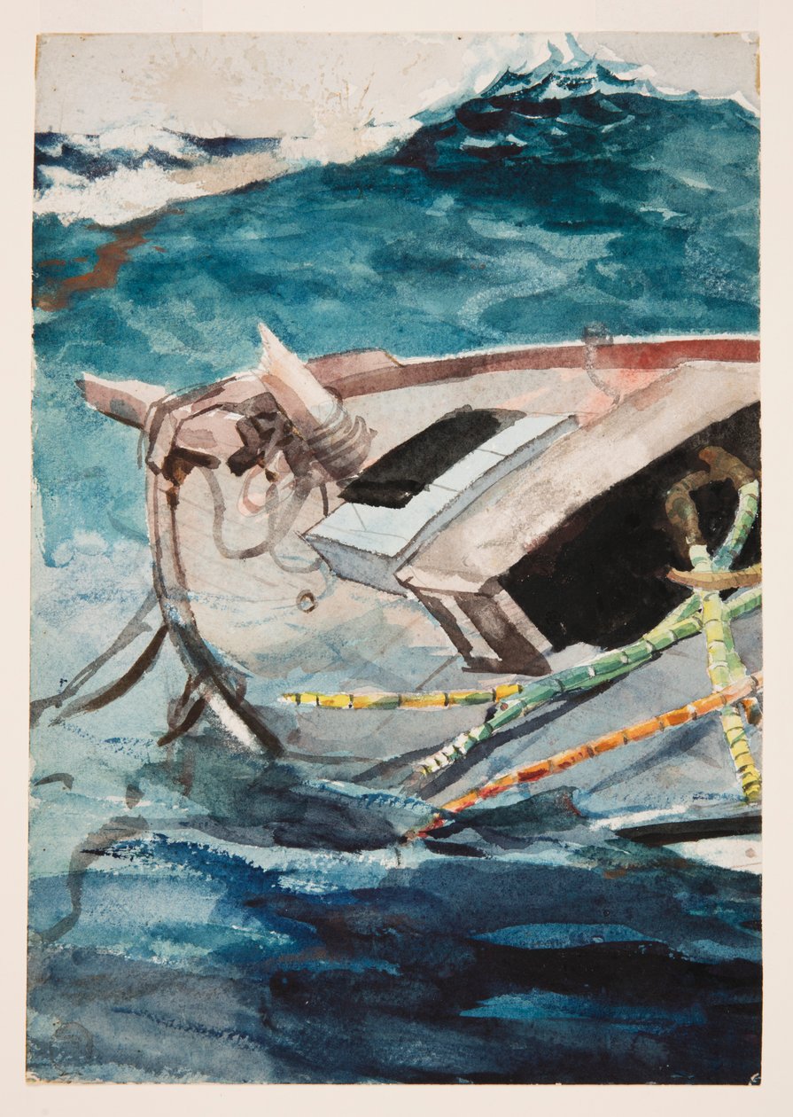 Studie voor "De Golfstroom" door Winslow Homer